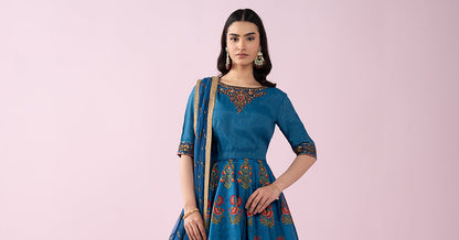 Maria B | Eid Collection 26 | 3 Piece Embroidered Raw Silk Suit
