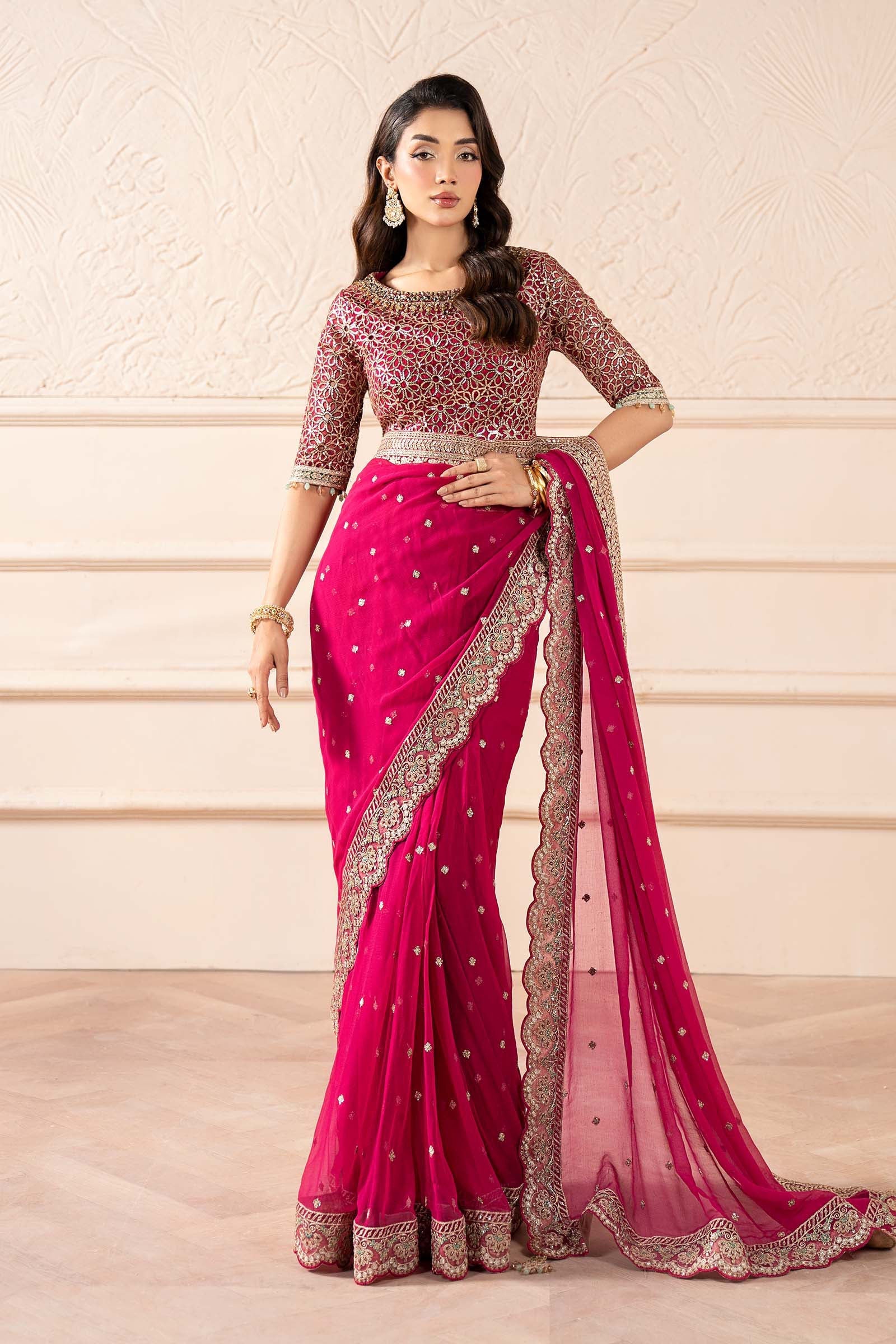 Maria B | Pre Fall Dresses | Embroidered Chiffon Saree ZW