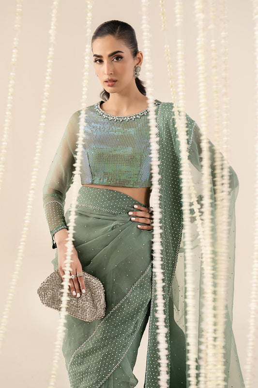 Maria B | Eid Collection 26 | Embellished Organza Saree