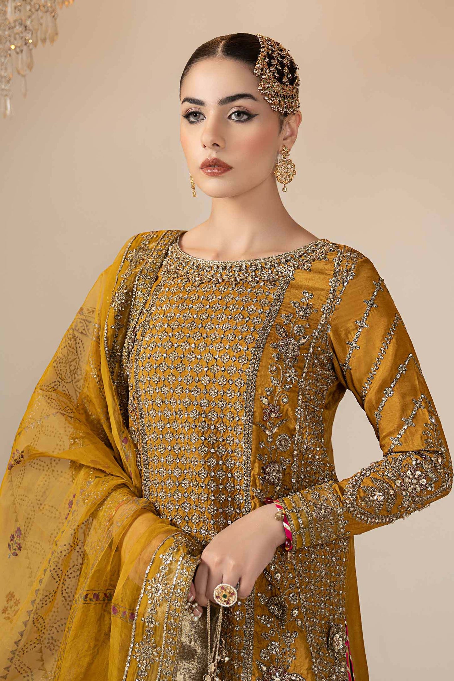 Maria B | Eid Collection 26 | 3 Piece Embroidered Raw Silk Suit