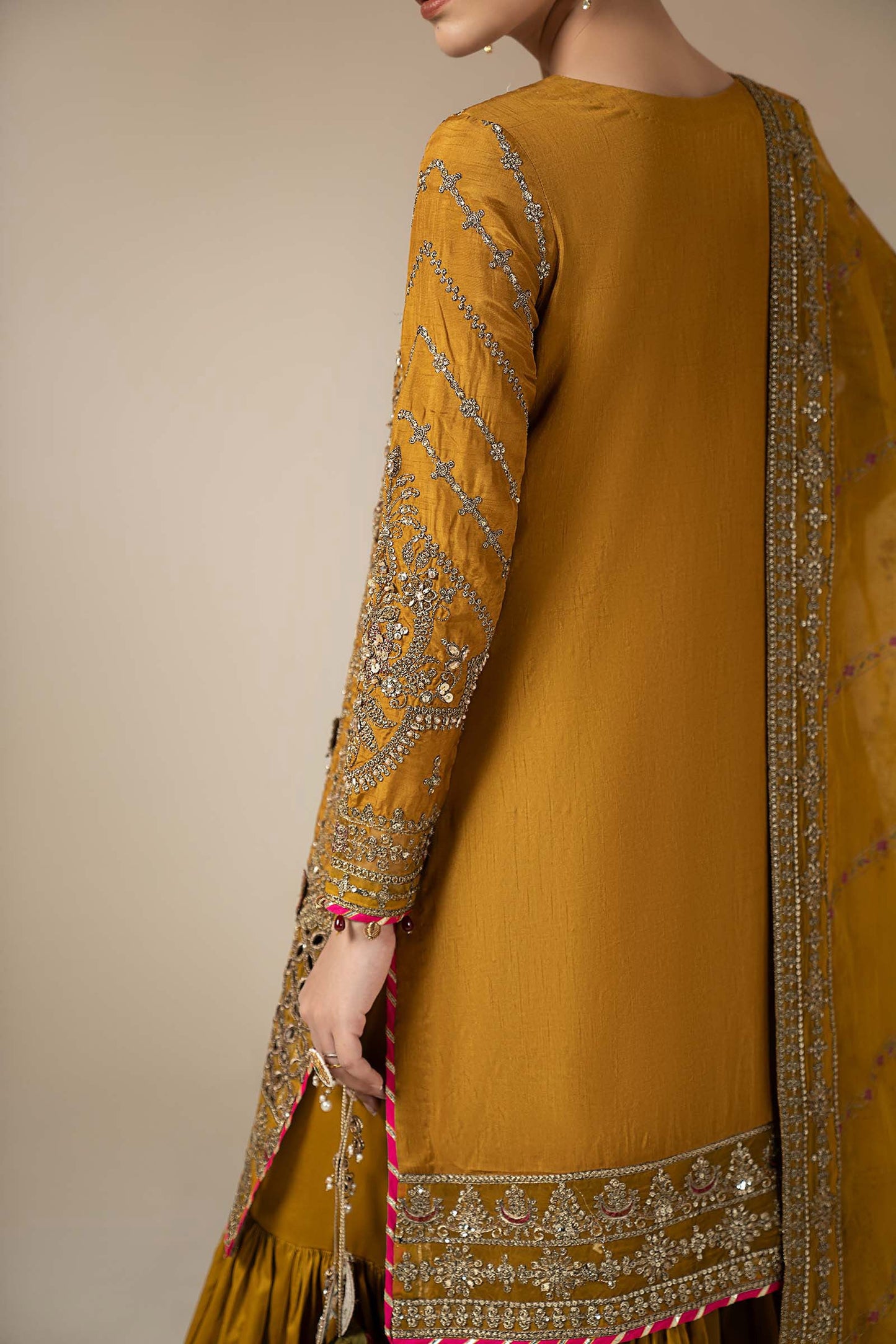 Maria B | Eid Collection 26 | 3 Piece Embroidered Raw Silk Suit