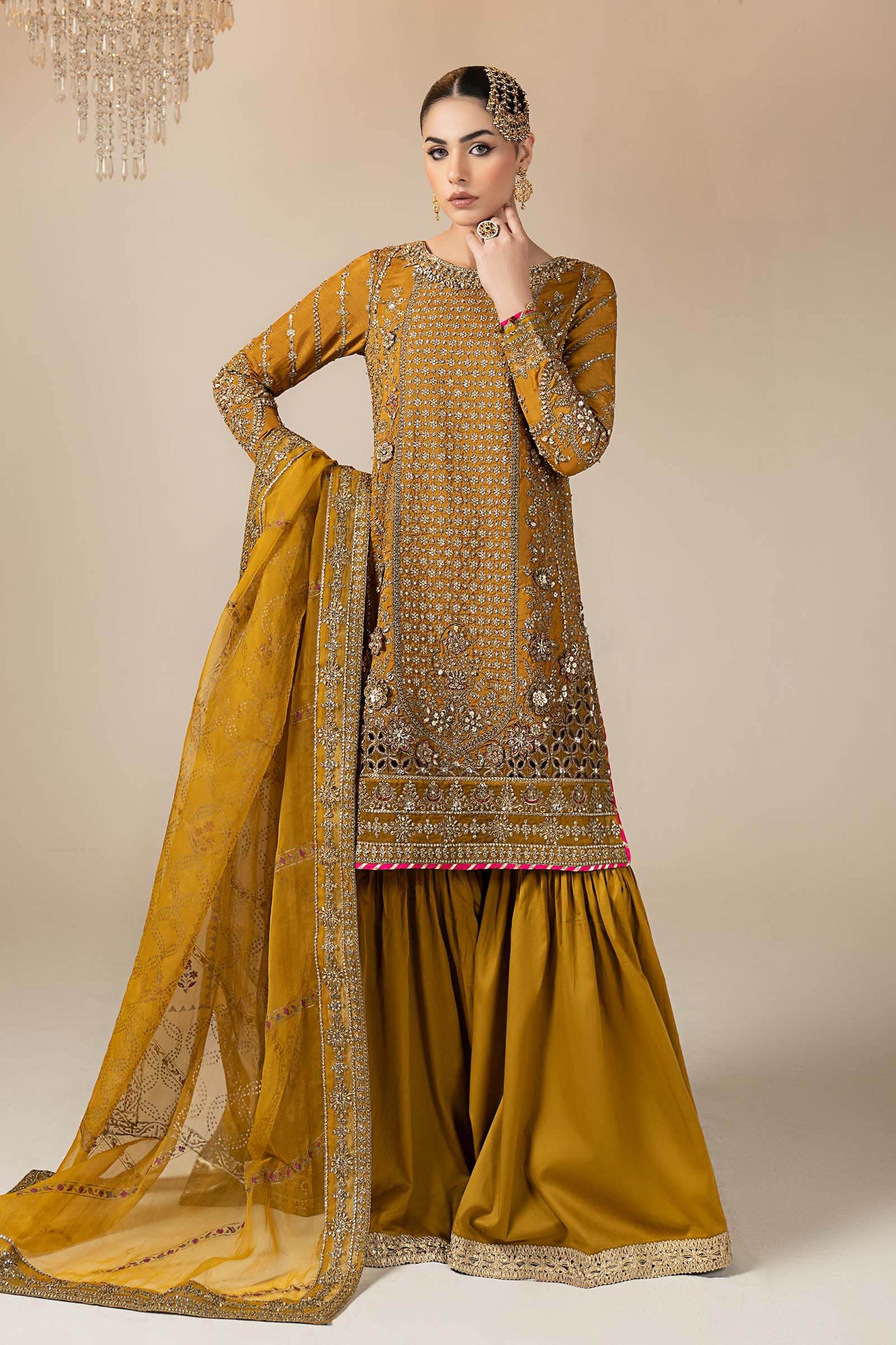 Maria B | Eid Collection 26 | 3 Piece Embroidered Raw Silk Suit