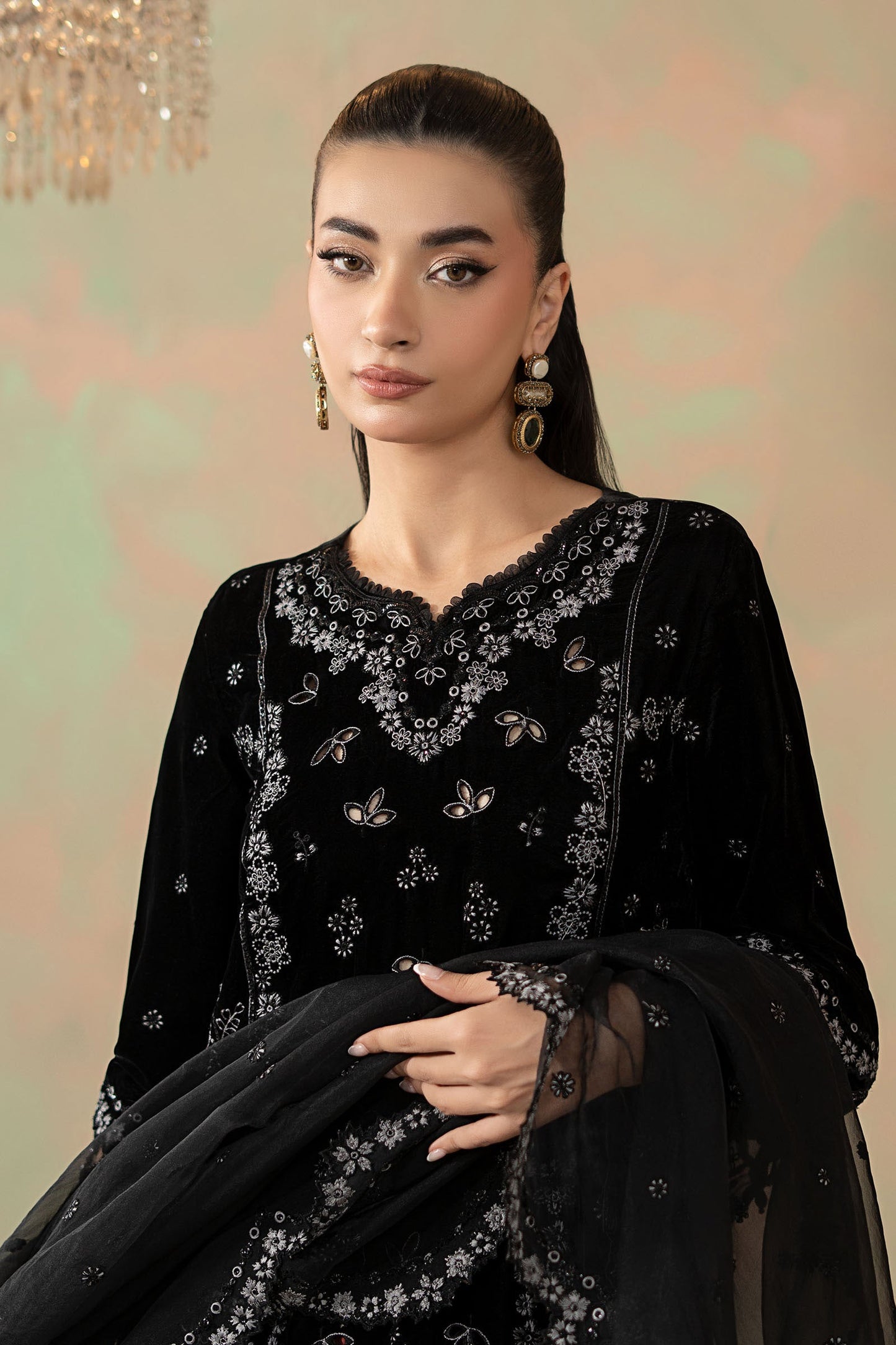 Maria B | Eid Collection 26 | 3 Piece Embroidered Velvet Suit