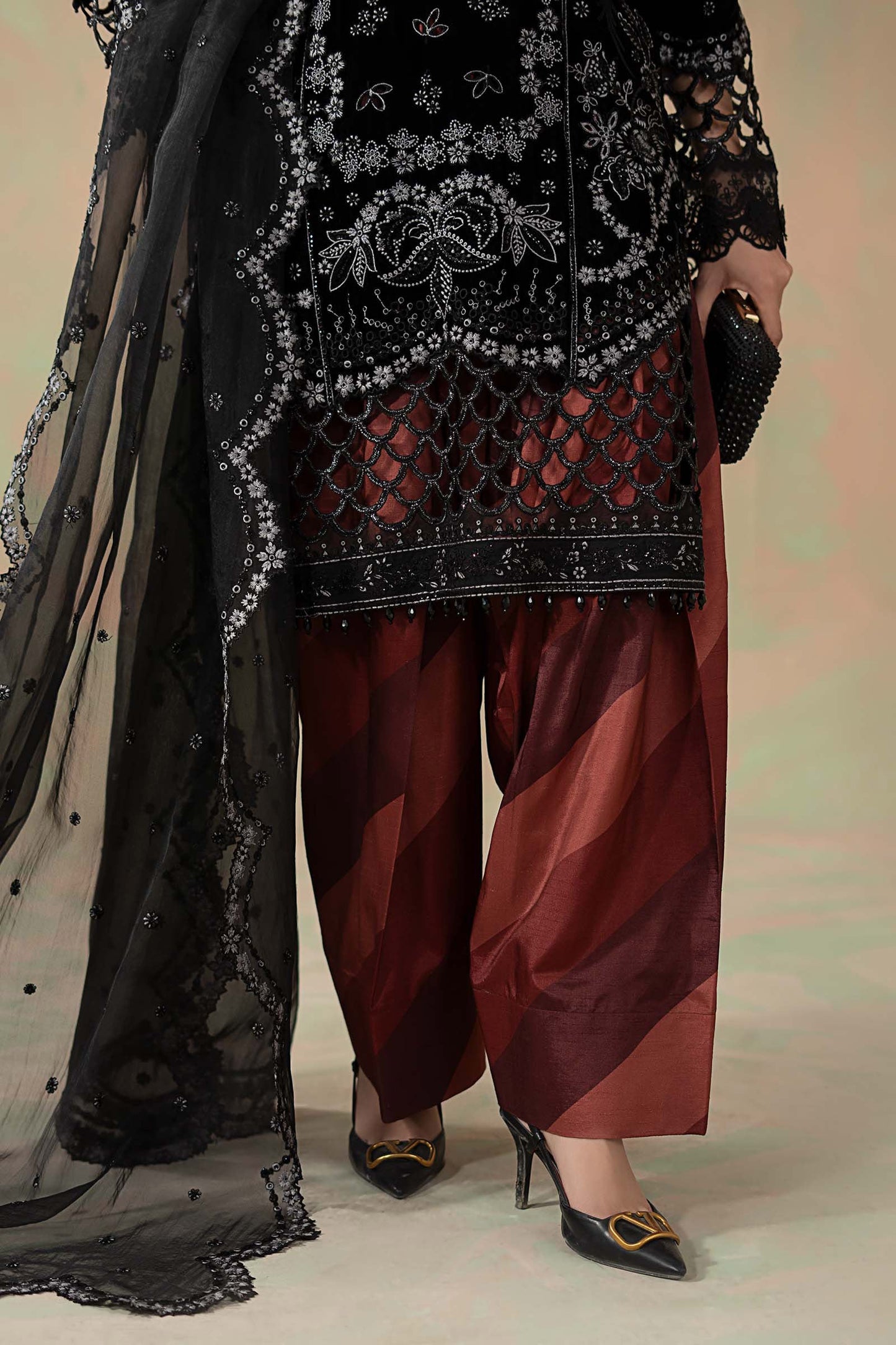 Maria B | Eid Collection 26 | 3 Piece Embroidered Velvet Suit
