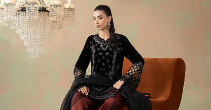 Maria B | Eid Collection 26 | 3 Piece Embroidered Velvet Suit