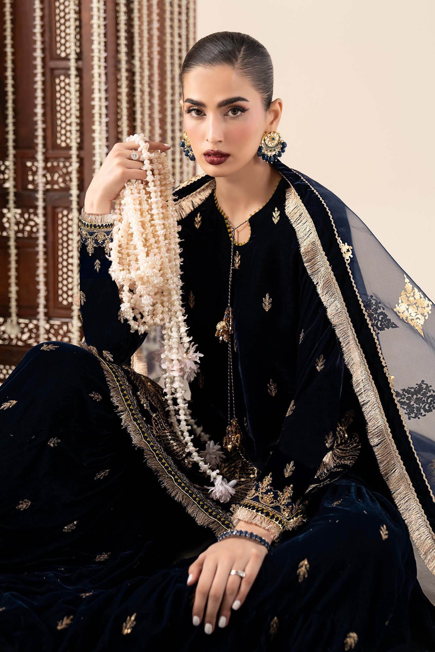 Maria B | Pre Fall 25 | SF-W25-43-Navy Blue