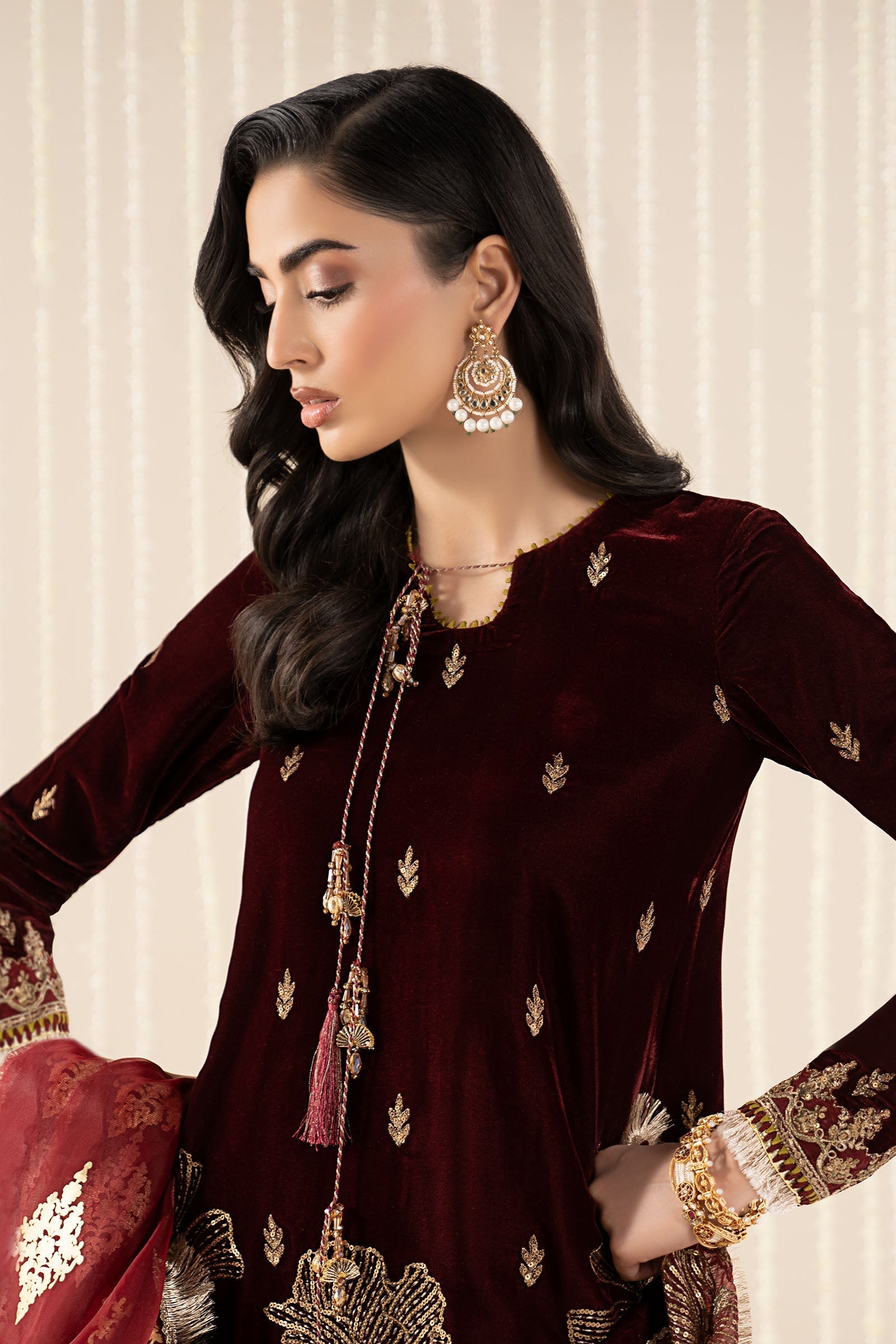 Maria B | Pre Fall 25 | SF-W25-43-Maroon