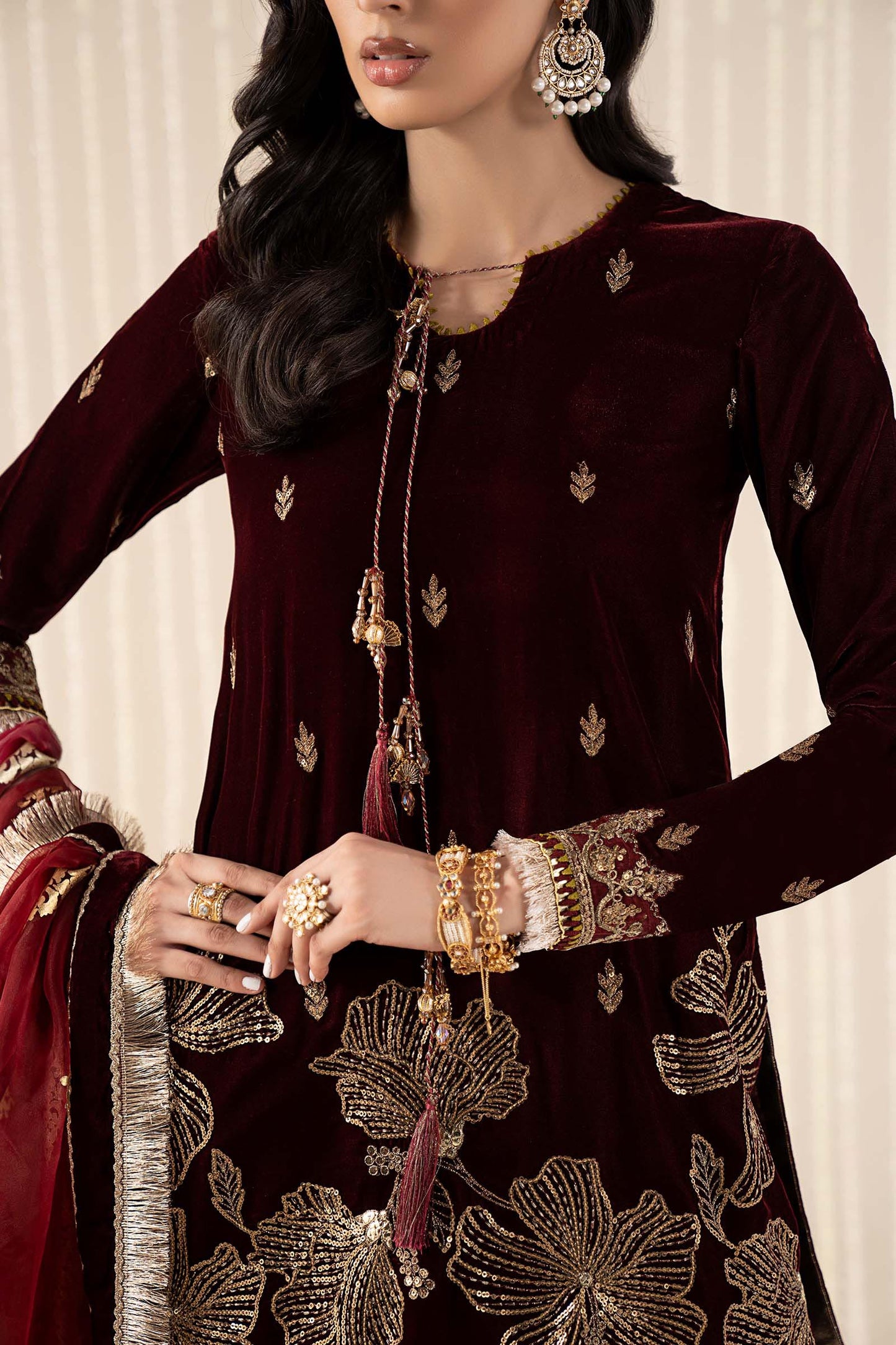 Maria B | Pre Fall 25 | SF-W25-43-Maroon
