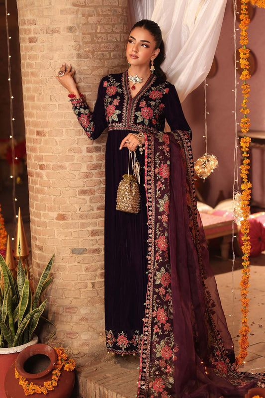 Maria B | Eid Collection 26 | 3 Piece Embroidered Velvet Suit