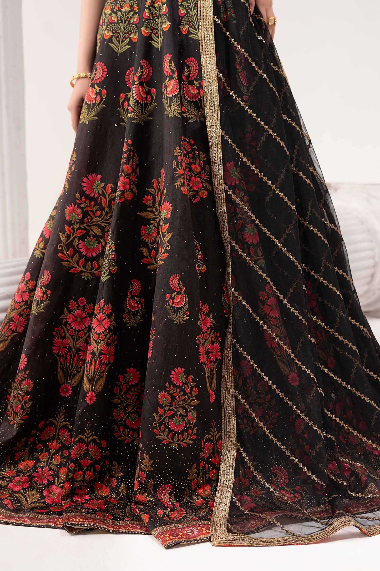 Maria B | Eid Collection 26 | 3 Piece Embroidered Raw Silk Suit