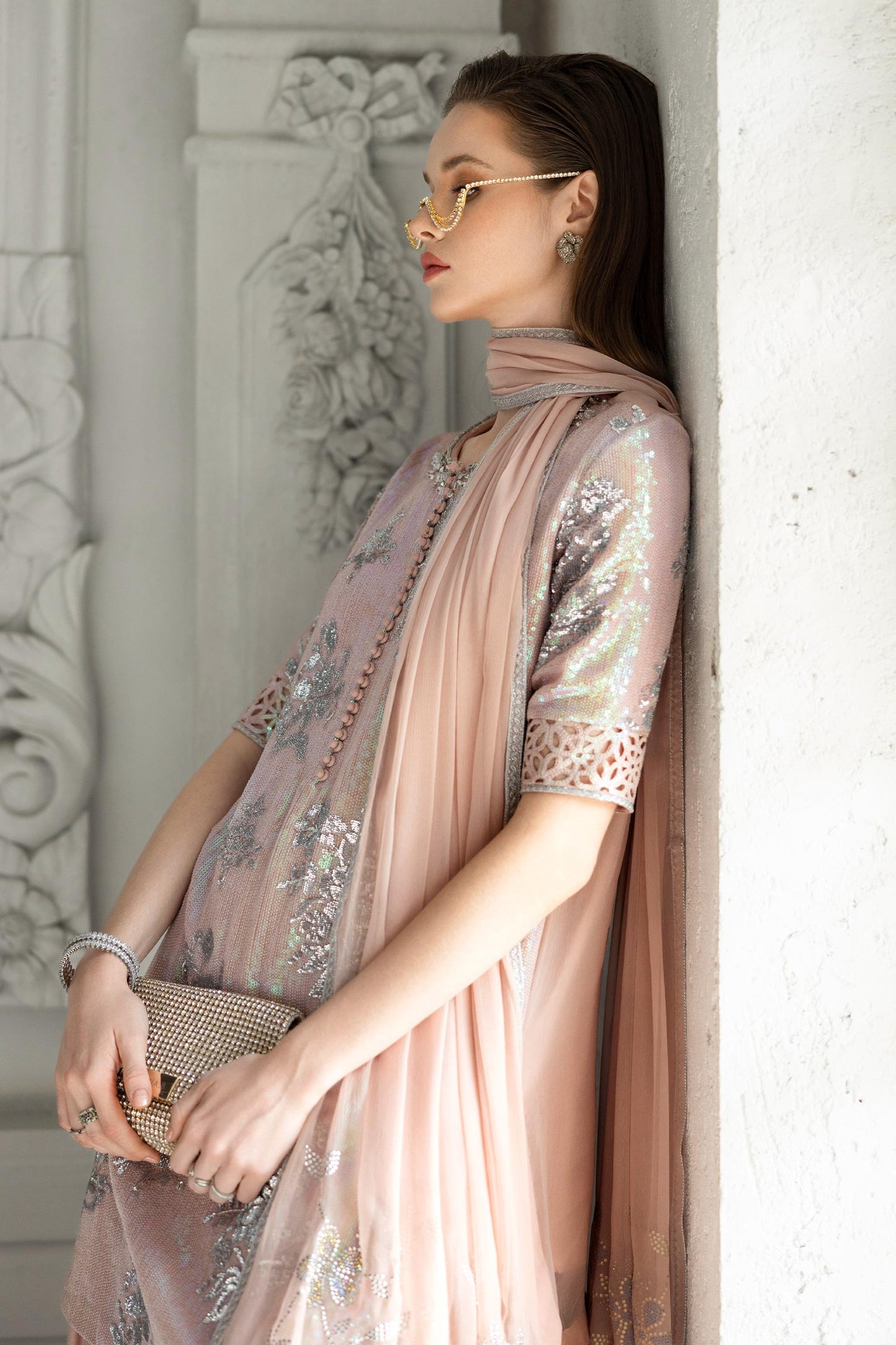 Maria B | Eid Collection 26 | 3 Piece Embroidered Chiffon Suit