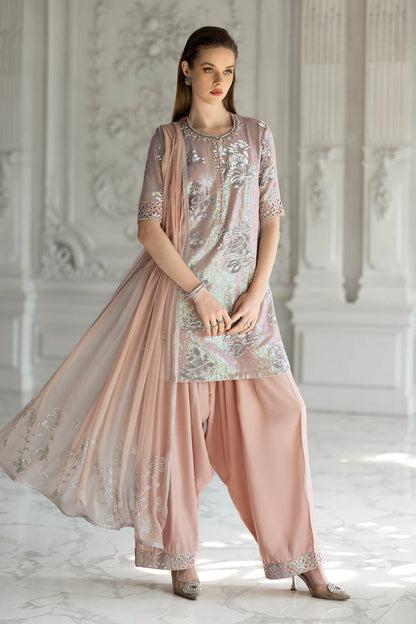 Maria B | Modern Archives | 3 Piece Embroidered Chiffon Suit