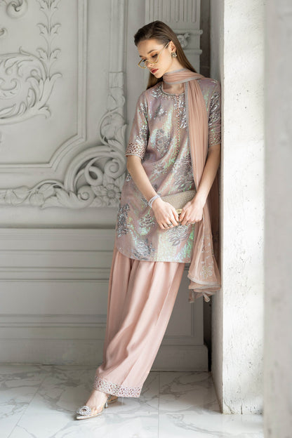 Maria B | Modern Archives | 3 Piece Embroidered Chiffon Suit