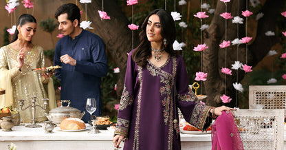Maria B | Eid Collection 26 | 3 Piece Embroidered Raw Silk Suit