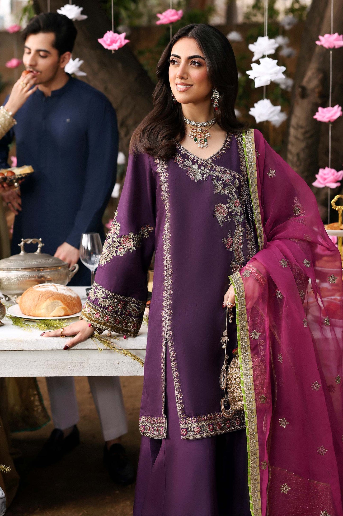Maria B | Eid Collection 26 | 3 Piece Embroidered Raw Silk Suit
