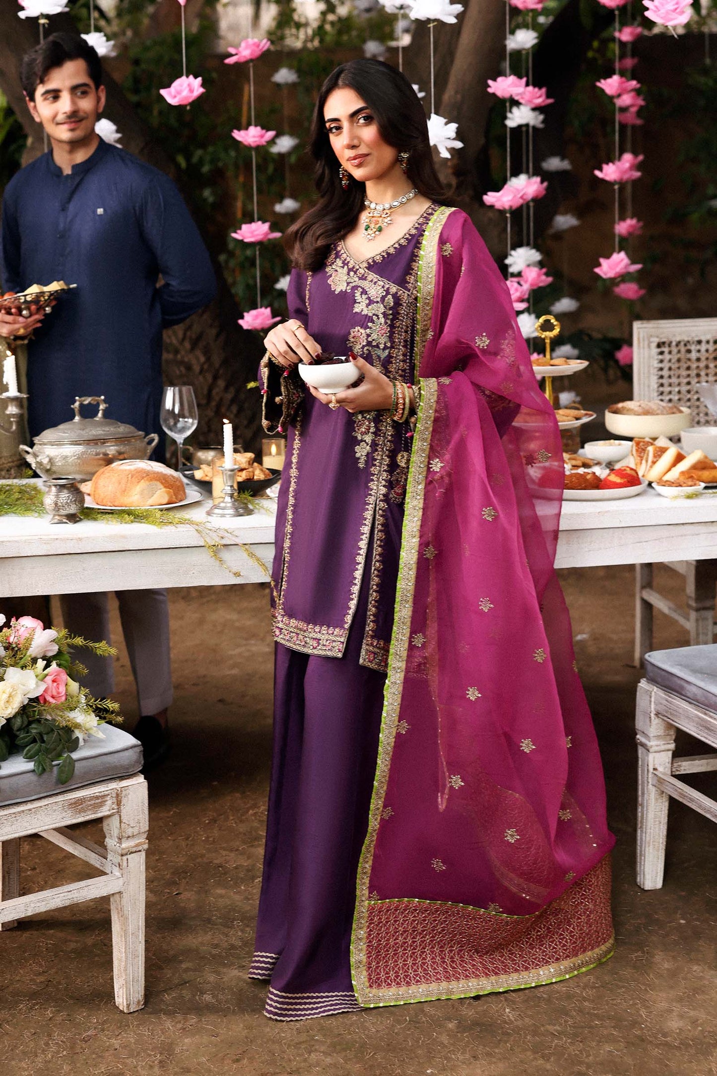 Maria B | Eid Collection 26 | 3 Piece Embroidered Raw Silk Suit