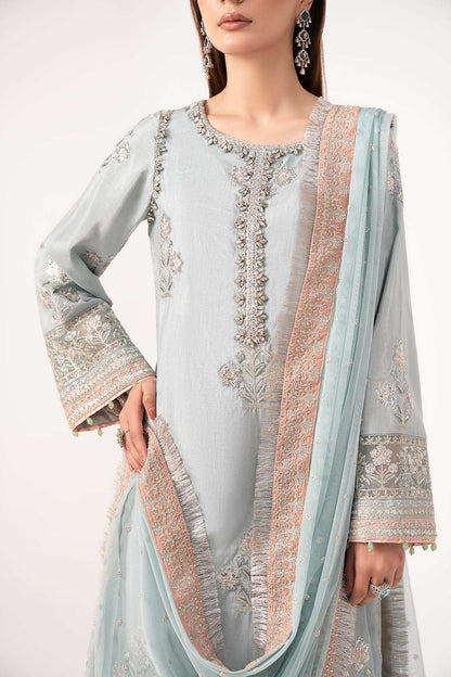 Maria B | Eid Collection Formals 26 | 3 Piece Embroidered Raw Silk Suit