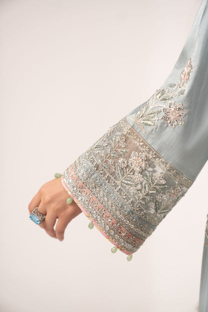 Maria B | Eid Collection Formals 26 | 3 Piece Embroidered Raw Silk Suit