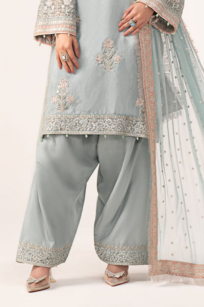 Maria B | Eid Collection Formals 26 | 3 Piece Embroidered Raw Silk Suit
