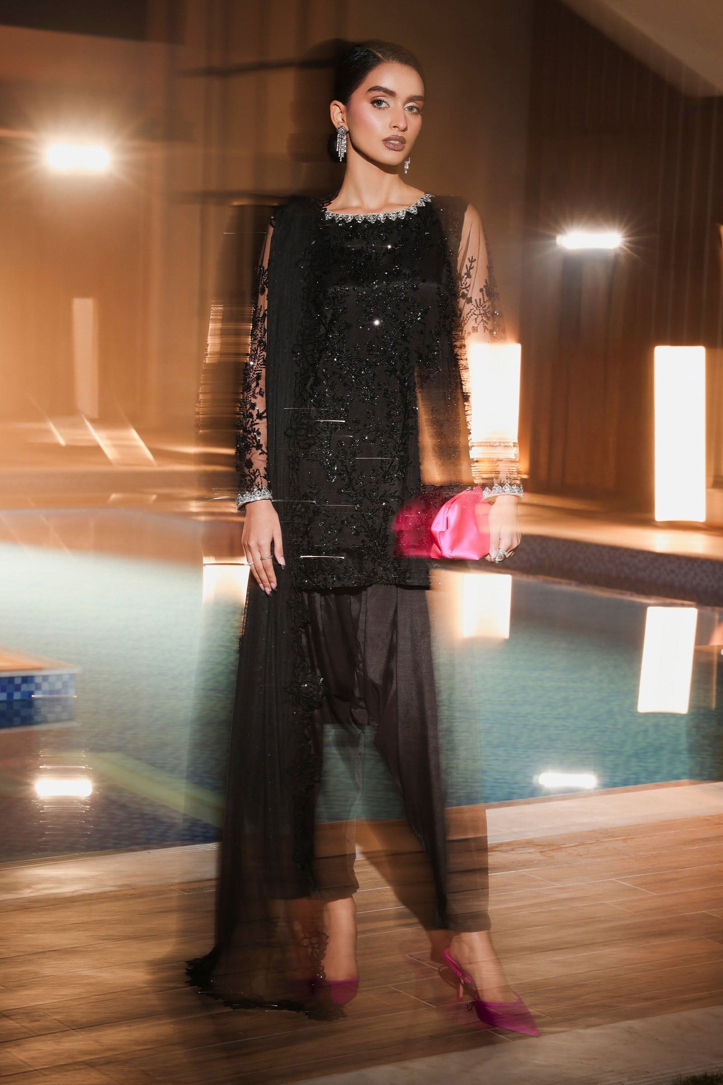 Maria B | Eid Collection 26 | 3 Piece Embroidered Net Suit