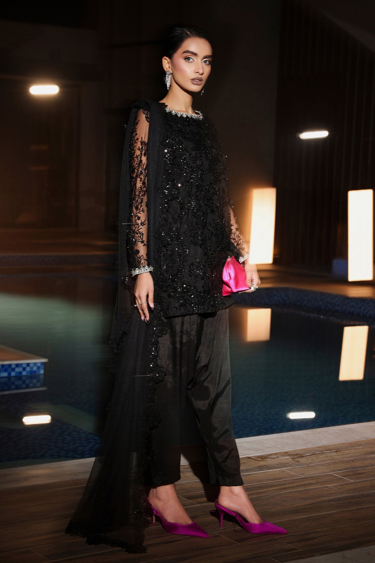Maria B | Eid Collection 26 | 3 Piece Embroidered Net Suit