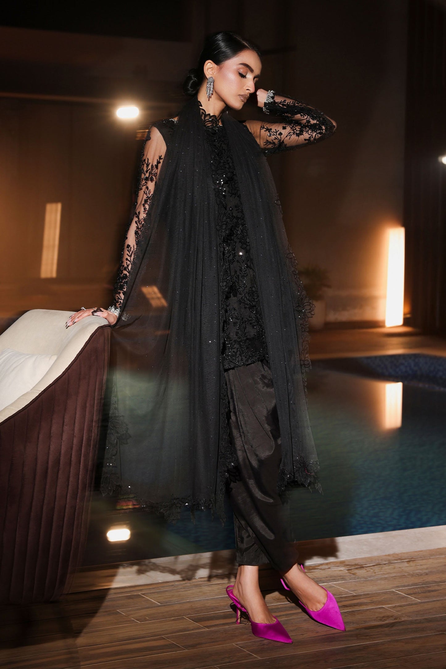 Maria B | Eid Collection 26 | 3 Piece Embroidered Net Suit