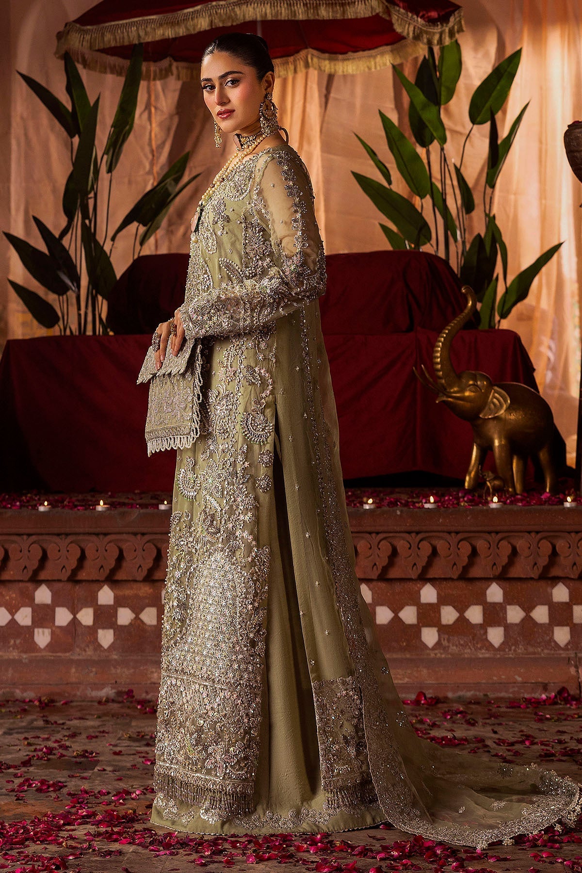 Motifz | Bridal Couture | 0016-MEERAZ EMBROIDERED ORGANZA STITCHED