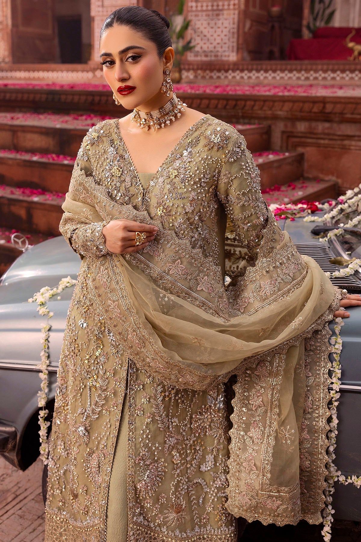 Motifz | Bridal Couture | 0017-PARINAZ EMBROIDERED ORGANZA STITCHED