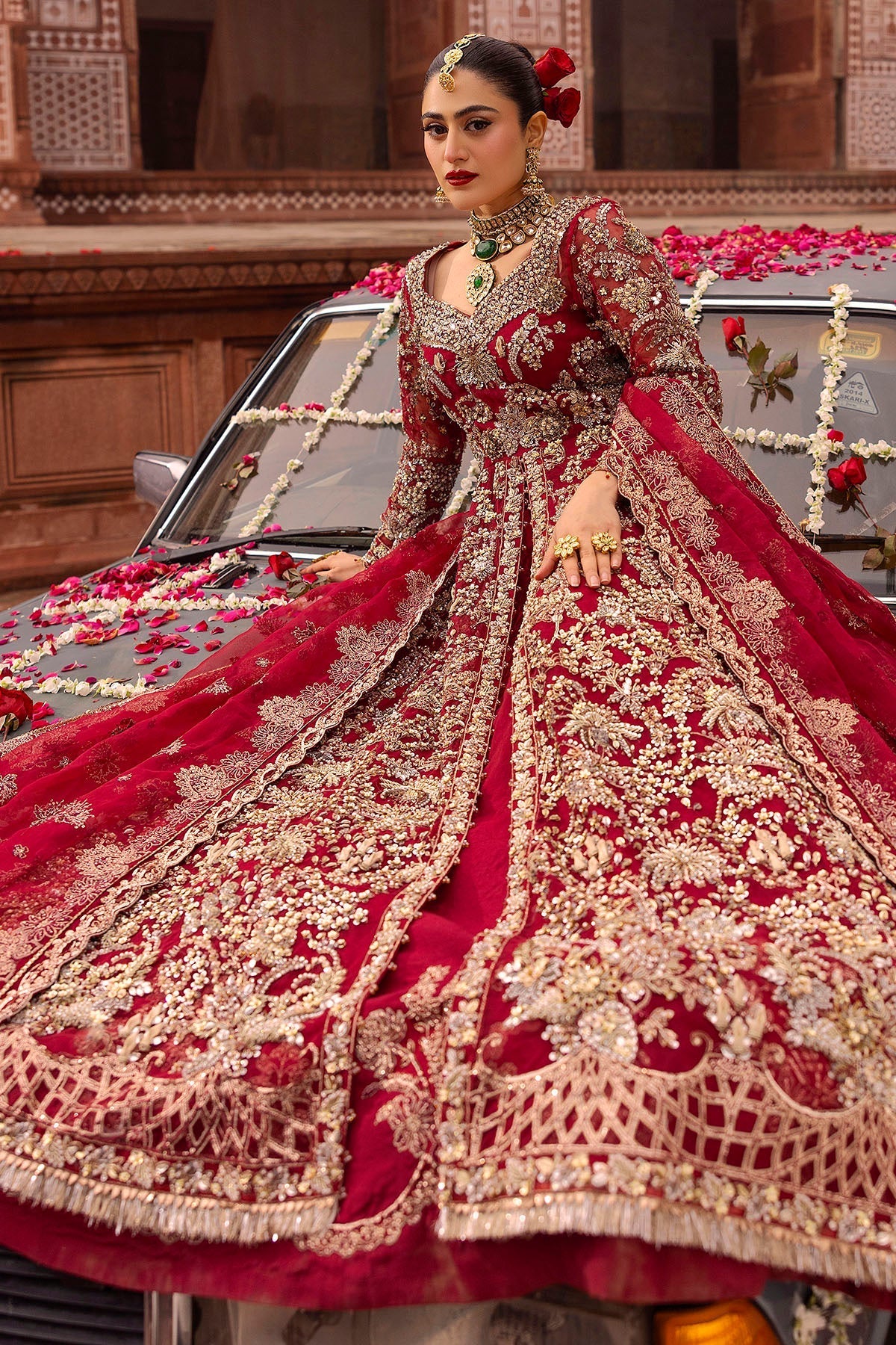 Motifz | Bridal Couture | 0019-SHANARA EMBROIDERED ORGANZA STITCHED