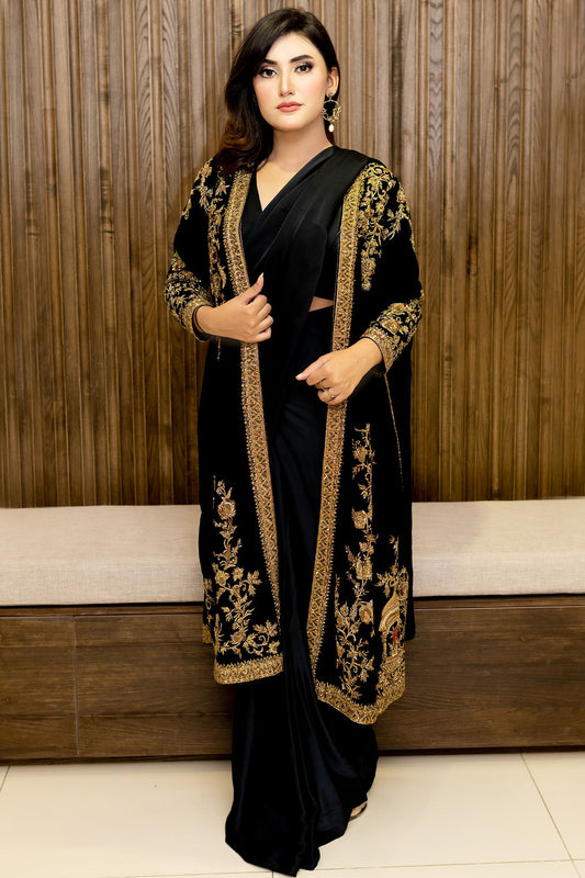 Motifz | Couture Camila | 0099-BLACK-JEWEL HAND EMBELLISHED SILK STITCHED