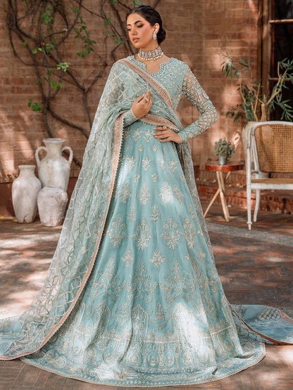 Akbar Aslam Mastani Embroidered Net 3Pc Suit - JABEEN - Riwayat-e-khas