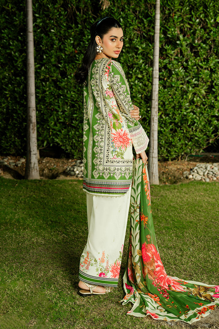 Imrozia Premium | Lawn 26 | SL-122 Olive Jardin