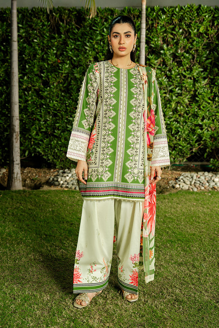 Imrozia Premium | Lawn 26 | SL-122 Olive Jardin
