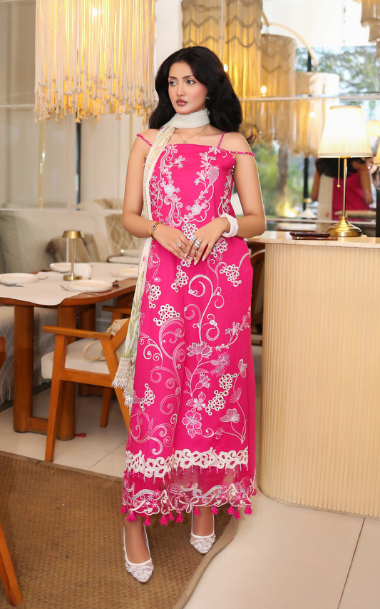 Asifa and Nabeel | Summer Lawn 26 | Fuchsia Allure