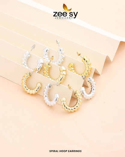 Spiral Hoop Earrings - Libasekhas