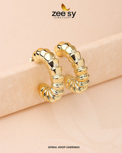 Spiral Hoop Earrings - Libasekhas