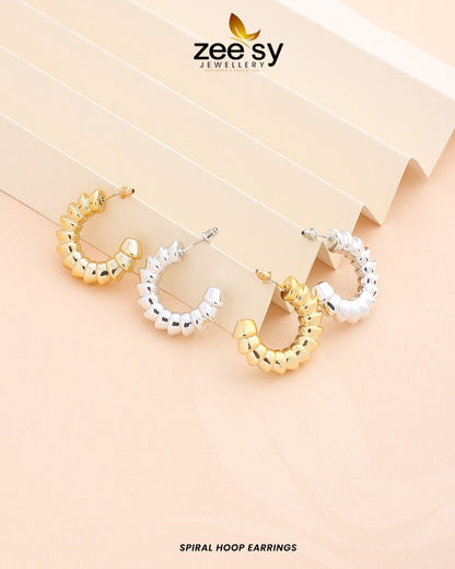 Spiral Hoop Earrings - Libasekhas