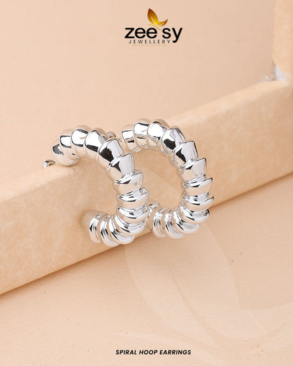 Spiral Hoop Earrings - Libasekhas