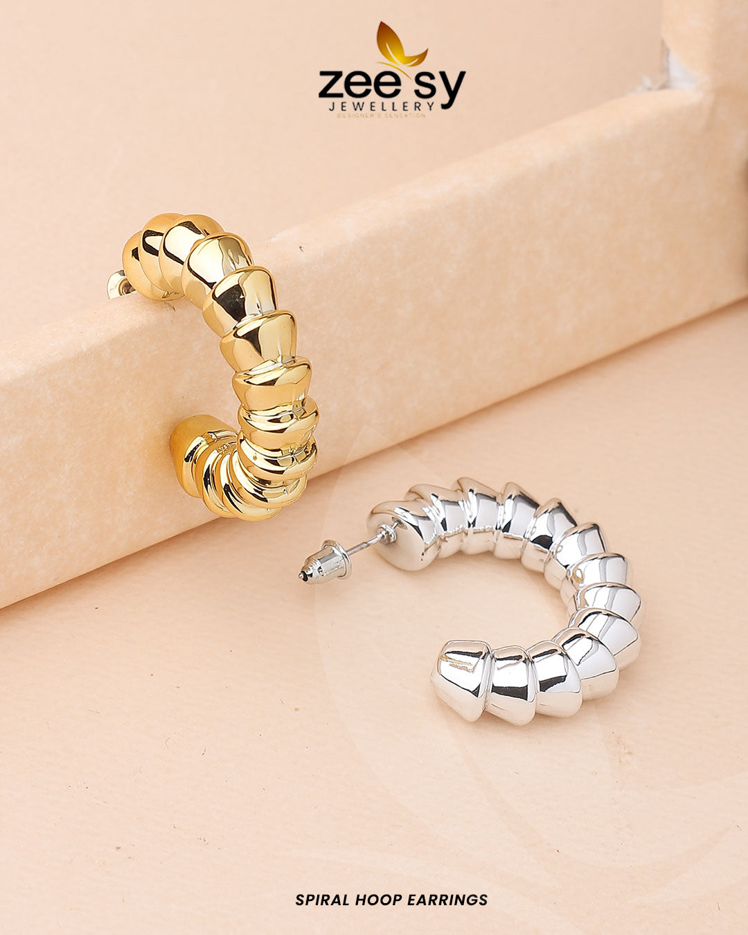 Spiral Hoop Earrings - Libasekhas