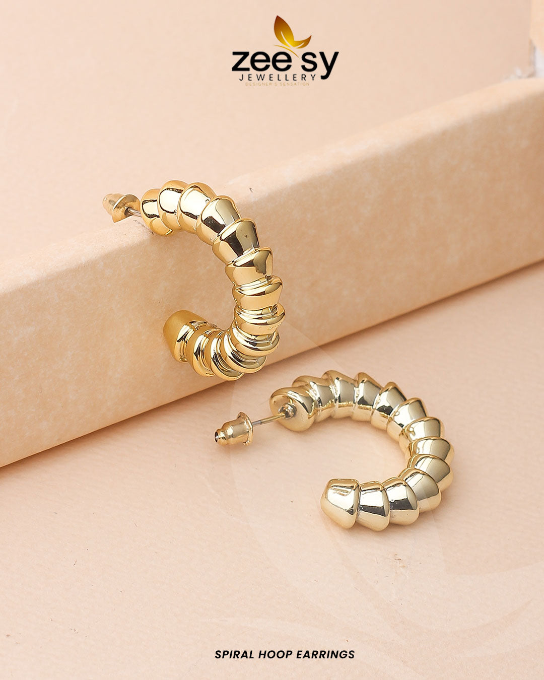 Spiral Hoop Earrings - Libasekhas