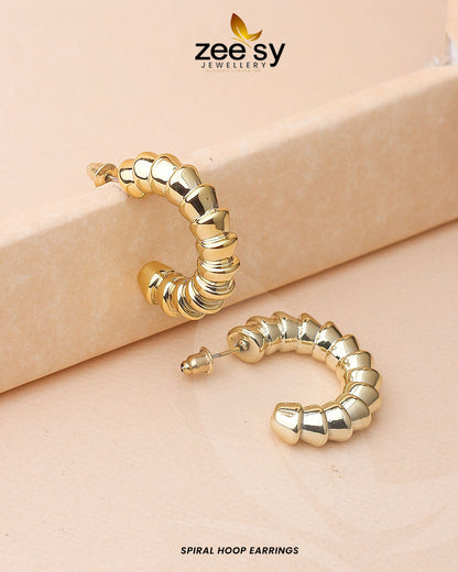 Spiral Hoop Earrings - Libasekhas