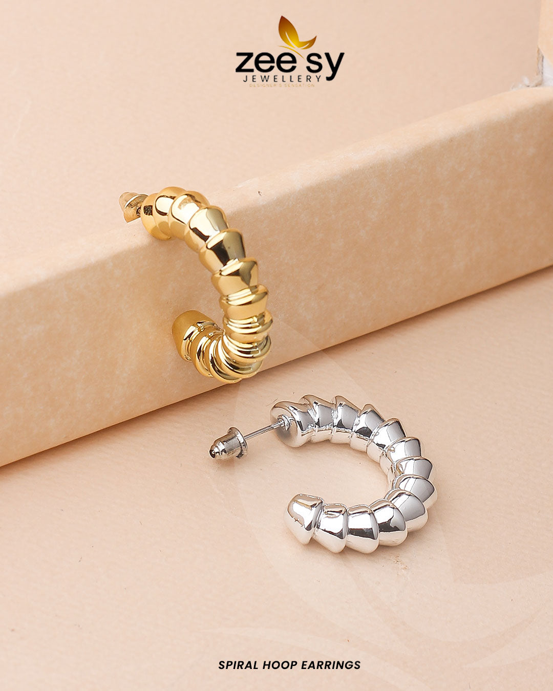 Spiral Hoop Earrings - Libasekhas