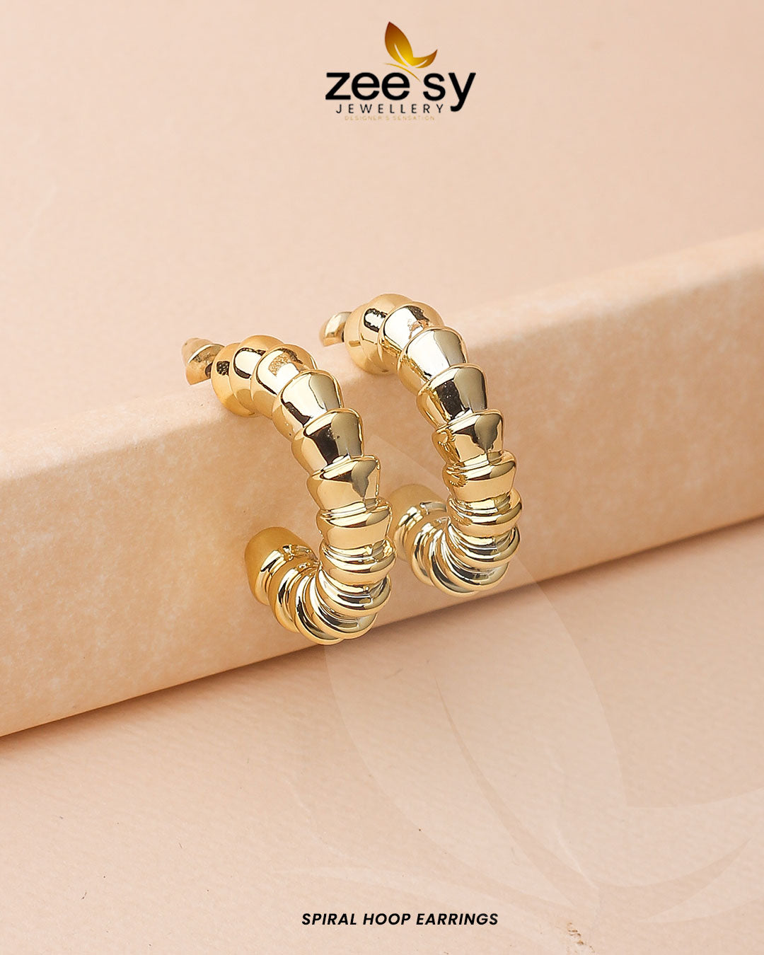 Spiral Hoop Earrings - Libasekhas