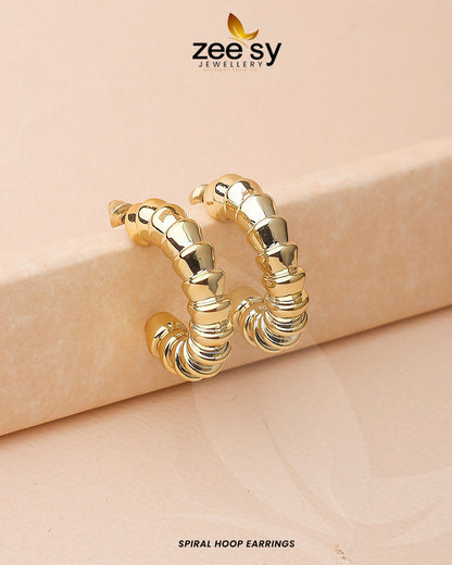 Spiral Hoop Earrings - Libasekhas