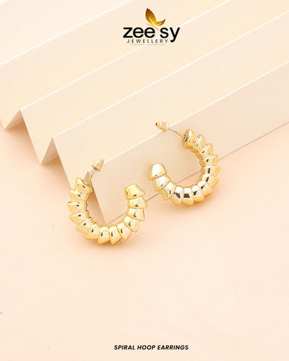 Spiral Hoop Earrings - Libasekhas