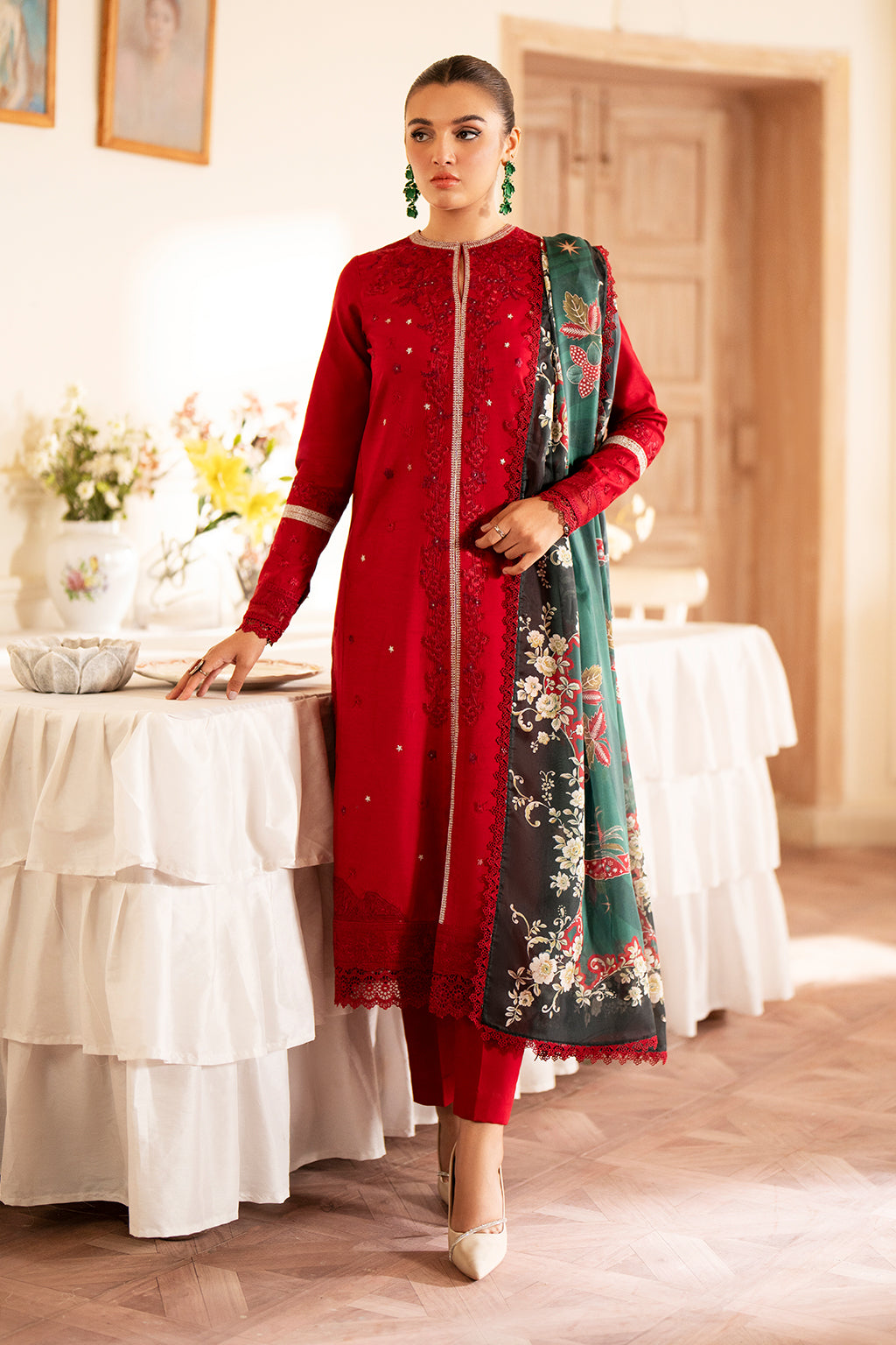 Saad Shaikh | Lumiere Winter |  D-07 Coral - House Of Anaya