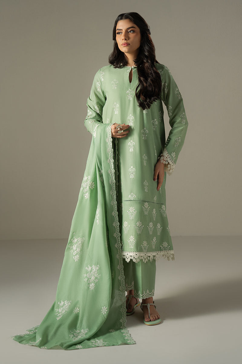 Cross Stitch | Chikankari Lawn 25 | SAGE GARDEN - House Of Anaya