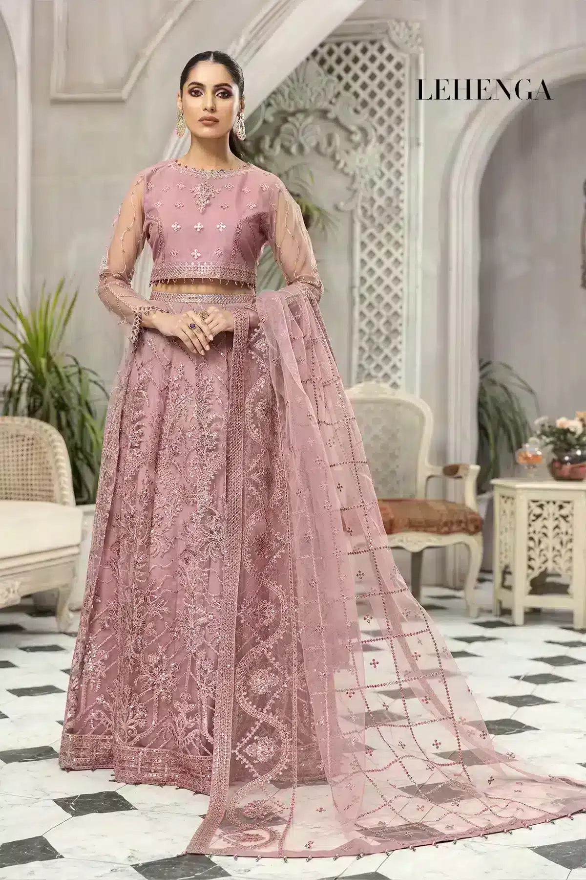 Alizeh | Embroidered Chiffon | Mahpera - House Of Anaya