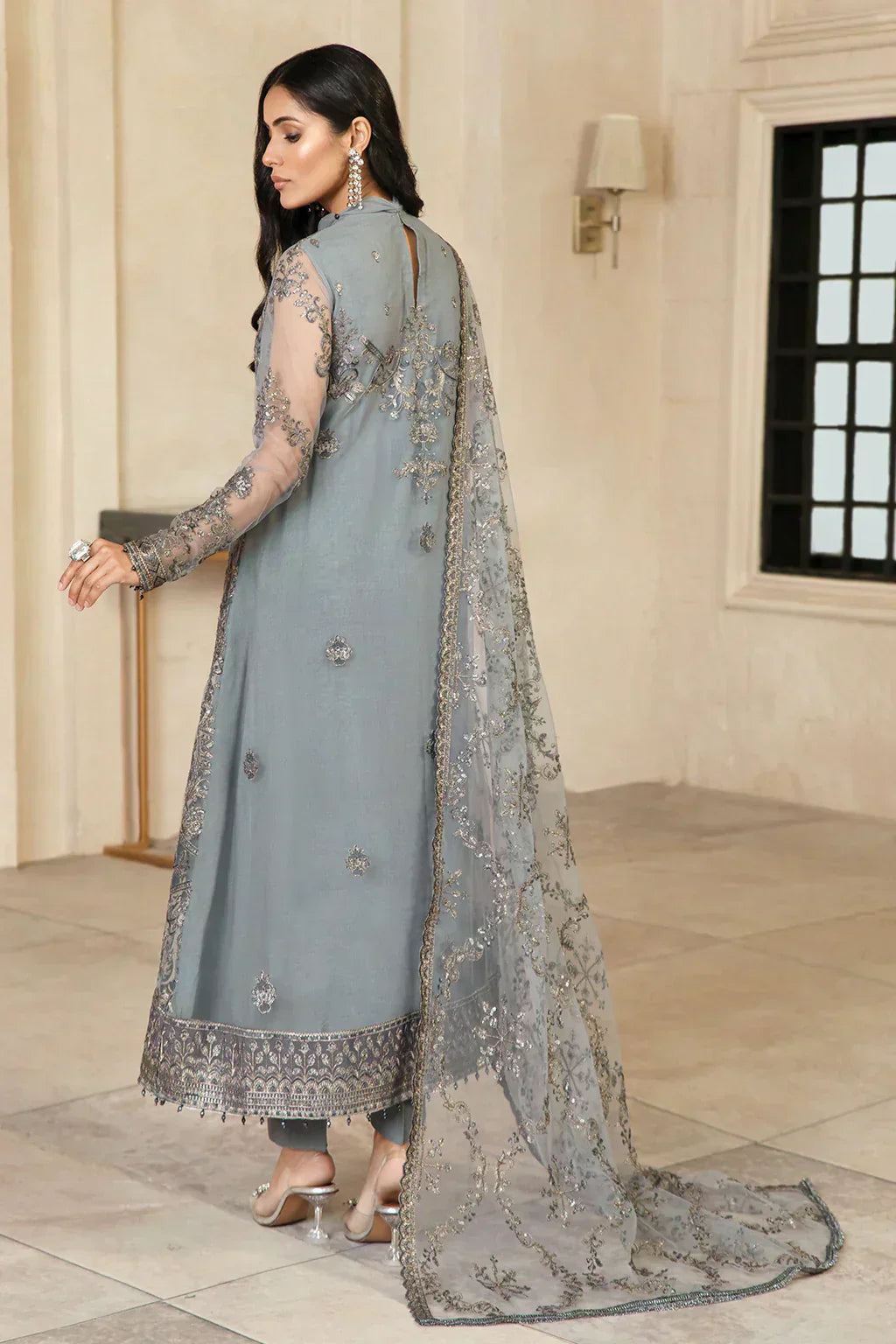 Zarif | Gulzaar Festive Chiffon 22 | Hazel - House Of Anaya