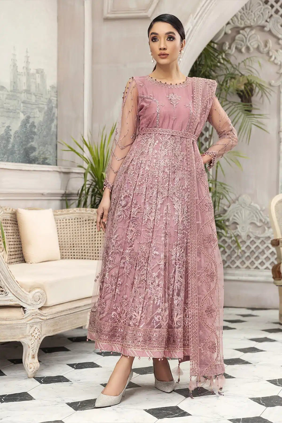 Alizeh | Embroidered Chiffon | Mahpera - House Of Anaya